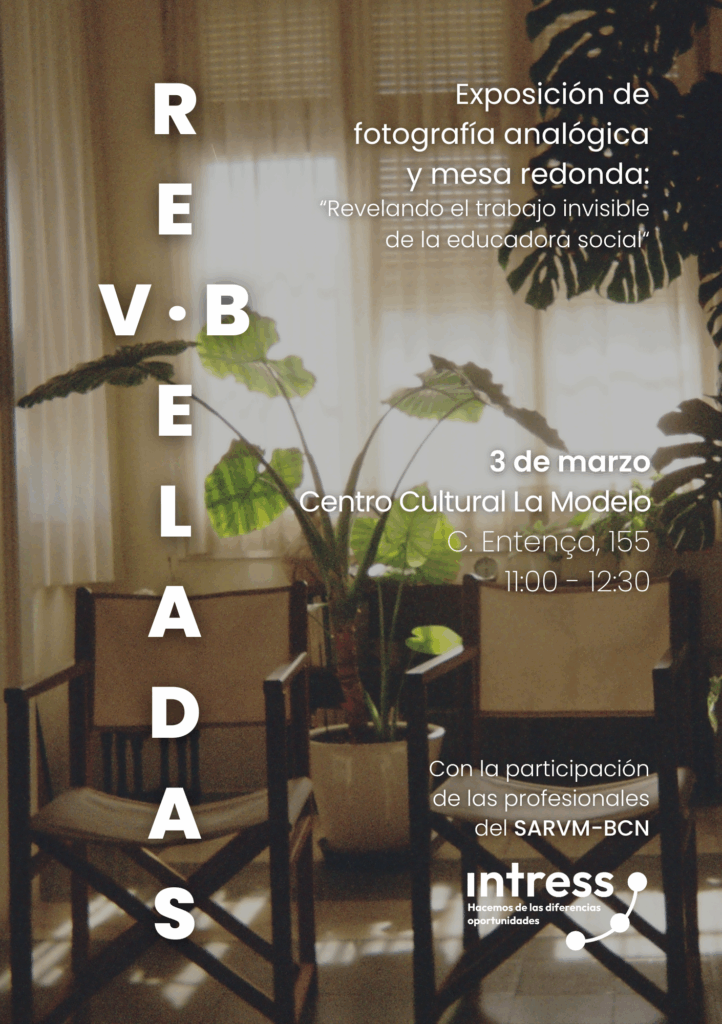 Cartel de Reveladas, exposición fotográfica y mesa redonda feminista para el 8M en Barcelona (Intress)